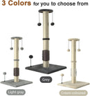 PEEKAB 32" Tall Cat Scratching Post Sisal Scratch Posts,with Hanging Ball and Self-Massage Brush Vertical Scratcher for Indoor Cats and Kittens Gray 32inches — 7