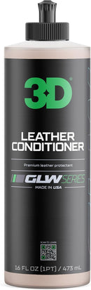 3D Leather Conditioner for Car, GLW Series | Restore, Condition, Protect | UV Protection | Conditions Leather Seats, Furniture, Boots, Apparel | DIY Car Detailing | 16 oz — 1