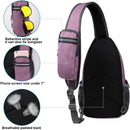 WATERFLY Crossbody Sling Backpack Sling Bag Travel Hiking Chest Bag Daypack (Purple) | B-purple | Small — 6