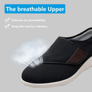 Womens Stylish Diabetic Shoes with Arch Support,Extra Wide Widths Walking Edema Sneakers Adjustable Strap Easy On/Off with 3 Pairs Insoles Replacement for Support Swollen Feet - Black — 5