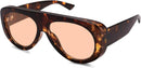 Trendy Aviator Sunglasses Womens Mens Oversized 90s Shades AR82372 | C8 Tortoise/Pink | 56 Millimeters — 4
