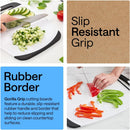 GORILLA GRIP BPA-Free Reversible Kitchen Cutting Board, Set of 3, Black — 3