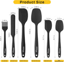NileHome Silicone Spatula Set, 6 Pieces Food Grade Kitchen Utensils with…