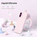 ORNARTO Compatible with iPhone 16 Plus Case 6.7, Slim Liquid Silicone 3 Layers Full Covered Soft Gel Rubber Phone Case Protective Cover 6.7 Inch, Chalk Pink — 3