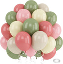 Dusty Green Pink Beige Balloons Wildflower Goose Chick Birthday Baby Shower | 35pcs — 1