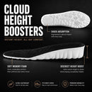 Height Increase Insoles for Men - 2026 New 4D Cloud Memory Foam Steppers Height Booster Insoles - Shock Absorbing All-Day Comfort Trim-to-Fit Shoe Lifts (Black, 1.4” US Men 8-11) — 3