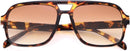 Hycredi Retro Aviator Sunglasses for Women Men, Oversized Square Shades | C2 - Leopard/Gradient Brown — 3