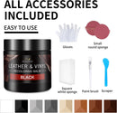 Leather Recoloring Balm and Leather Repair Kit for Furniture, Black Leather Restorer for Couches, Furniture, Car Seats, Leather Paint & — 6