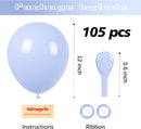 Voircoloria 105pcs Dusty Blue Party Latex Balloons, 12inch | 19 Dusty Blue | 12 inch - 105pcs — 2