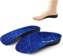 RooRuns 3/4 Plantar Fasciitis Insoles, Arch Support, Orthotic Shoes Inserts - Blue — 1