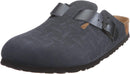 Birkenstock Women's Boston Suede Clogs – Black Oiled Leather — 4