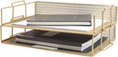 BLU MONACO | Paper Tray Stackable Gold Mesh Set of 2 | Stackable File Trays for Desk Organization | Tiered Desk Organizer with Metal Letter Trays — 1