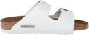 Birkenstock Unisex Adult Arizona Slides – White Birko Flor — 6