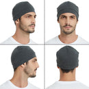 Headshion 100% Cotton Skull Caps Beanie Sleeping Hats for Men Women - 4 Black & Grey & Black & White — 6