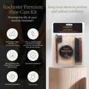 Rochester Premium Shoe Care Kit, Leather Shoe Care Kit with Black Shoe Polish, 100% Horsehair Dauber, 100% Horsehair Shoe Brush, and Soft Flannel Polishing Cloth, Shoe Accessories — 4