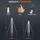 Hotec Tongs for Cooking Stainless Steel Kitchen Tongs Set of 2-9" and 12" — 3