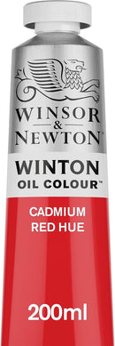 Winsor & Newton Winton Oil Color, 200ml Tube, Cadmium Red Hue | 6.76 Fl Oz (Pack of 1) | 6.75-oz Tube — 1