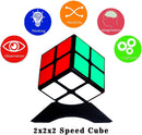 2x2 Speed Cube, Classic 2x2 Cube Puzzles Toy (Black) — 3