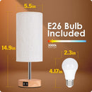 Yarra-Decor Bedside Table Lamp with USB Ports - Touch Control for Bedroom 3 Way Dimmable Nightstand Lamp with Round… — 6