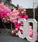 Pink Balloon Arch Kit, 152Pcs Hot Pink Metallic Pink Shades of Pink and Confetti Balloon Garland kit, Different Size Balloons for Girl Birthday Baby Shower Princess Wedding Party Decorations — 5
