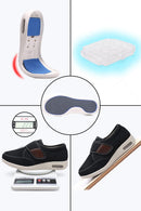 Men's Diabetic Shoes Large Size Plus Fertilizer Widening Shoes Adjustable Foot Swelling Shoes Non-Slip Double Insole Air Cushion Bottom Walking Shoes - Black — 4