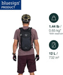 Osprey Berm Biking Backpack with Hydraulics Reservoir - Lightweight Hydration Backpack for Men and Women | Pediment Grey Dust Print | 12l — 2