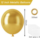 RUBFAC Metallic Gold Balloons 120pcs 12 Inch Party Latex Balloon — 2