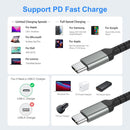 6 Inch USB C Charger Cord, 2 Pack Short USB C to C Cable Braided Fast Charging USBC Cable Compatible with iPhone 15 Samsung Galaxy S23 Ultra Google Pixel 7