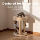 MECOOL 4in1 Small Cat Tree,Scratching Post with Tower Soft Bed, Sisal Carpet Jute Posts with Three Hanging Ball Toys and Massage Brush for Indoor Cats — 5