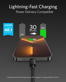 Anker New Nylon USB C to Lightning Cable, MFi-Certified Cord (6 ft, Black) 2