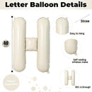 40 Inch Beige OH BABY Balloon for Baby Shower, Large Cream White Oh Baby Balloons Letters with Ribbon, Neutral Ivory Alphabet Oh Baby Balloon Banner Sign for Gender Reveal Backdrop Party Decorations | Cream - Oh Baby — 7