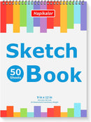9" x 12" Sketch Book, 1-Pack 50 Sheets Spiral Bound Art Sketchbook Notebook | 9" x 12"(Pack of 1) — 1