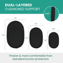 Welnove Bunion Pads to Wear with Shoes - 54 Pcs Moleskin for Feet - Bunion Cushions for Women Men, All-Day Comfort & Protection, Water-Resistant - Black, Multi-Size | Black(54 Count) — 4