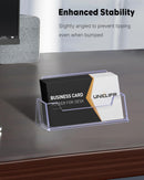 Uniclife 2 Pack Acrylic Business Card Holder for Desk, 60 Card Capacity — 4