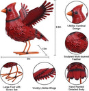 hogardeck Cardinal Garden Decor Outdoor Statues, Large Metal Red Bird Standing…