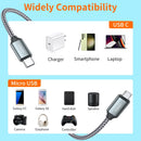 JXMOX USB C to Micro USB Cable, (3.3ft 2-Pack) Type C to Micro USB Charger Cord, Support Charge & Sync Compatible with Kindle/PS4/Xbox One/Android Phone and Samsung S7 S6 S5 and Micro USB Devices 3