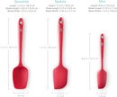 DI ORO Silicone Spatula Set - 600F Heat Resistant, 3-Pc Red — 5