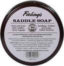 Fiebing's White Saddle Soap for Leather (12 oz Tin) - Cleaner & Conditioner to Soften, Protect & Restore Leathercraft - Soap for Car Seat, Couch, Shoe, Purse, Boot, Bag, & Saddles — 5