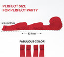 4 Red Streamers, 328ft Pack of Crepe Paper Party Decorations | 4 Pack - Red — 3