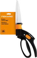 Fiskars 5" Shear Ease Grass Shears, Grass Clippers for Lawn & Garden | Rotating - Spring Action — 1