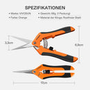 VIVOSUN 6.5 Inch Gardening Scissors Hand Pruner Pruning Shear with Straight Stainless Steel Blades Orange 1-Pack — 2