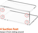 FUCDTEFC Acrylic Mail Holder, Clear Acrylic File Letter Organizer, Vertical Envelope Mail Holder for Desk, Lightweight Countertop Bill Holding Sorter Letter Invoice Stand for Home Office School — 3