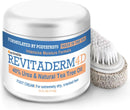 Revitaderm 4D 40% Urea Advanced Foot Cream for Cracked Heels & Dry Skin, Intensive Repair for Rough, Callused Feet, Fast Absorbing, Fragrance Free, Made in USA, 4 oz with Pumice & Brush, 1 Pack — 1