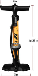 BV Bicycle Pump Durable Bike Floor Pump 17/24 inch Smart Valve Head, 160 psi, Automatically Reversible Presta and Schrader — 2