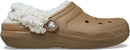 Crocs Unisex Adult Classic Fleece Lined Clogs, Fuzzy Slippers for Women and Men – Sepia — 5