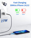 USB C to Lightning Cable 6FT 2Pack, iPhone Charger Fast Charging, USBC 2