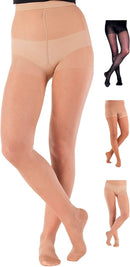 ABSOLUTE SUPPORT Women Sheer Compression Pantyhose 20-30mmHg, Nude/Medium — 1