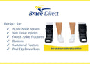 Brace Direct CAM Walker Boot Short + Ankle & Foot Ice Pack Cold Wrap — 4