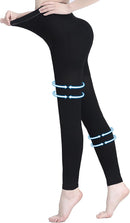 AMZAM 20-30 mmHg Compression Pantyhose for Women & Men | 20-30mmhg Footless Black | X-Large — 1