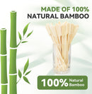 100PCS Cocktail Picks, Fancy Picks for Appetizers, Decorative Skewers for Appetizers Drinks Party Fruit, 6 Inch Long Wooden Bamboo Paddle Food Sticks Charcuterie Boards Accessories | 6 inch & paddle/100pcs | YellowBamboo — 2